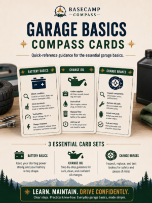Garage Basics - Brakes - Oil Change - Sparkplugs - Compass Cards