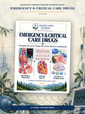 Emergency & Critical Care Drugs Trail Guide printable nursing study guide