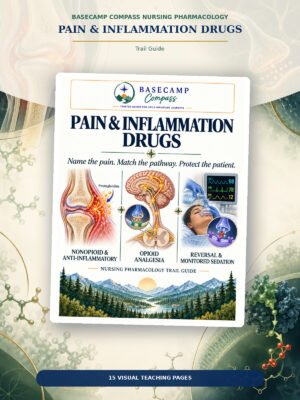 Pain & Inflammation Drugs Trail Guide printable nursing study guide