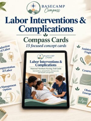 Maternal Newborn Labor Interventions & Complications Compass Cards + Audio Companion