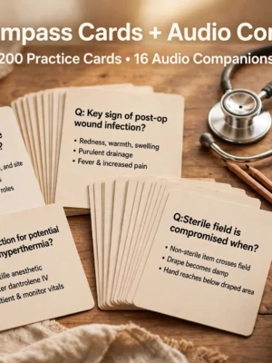 CNOR practice cards - Compass Cards + Audio Companions with 200 practice cards and 16 audio